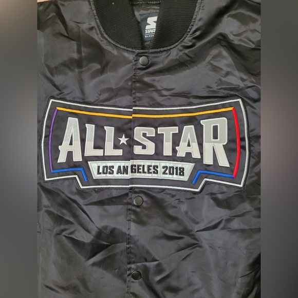 Starter Black Label All Star Los Angeles 2018 NBA Jacket Black men’s size 3X - Picture 5 of 11